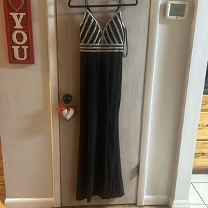 Long black and silver dress